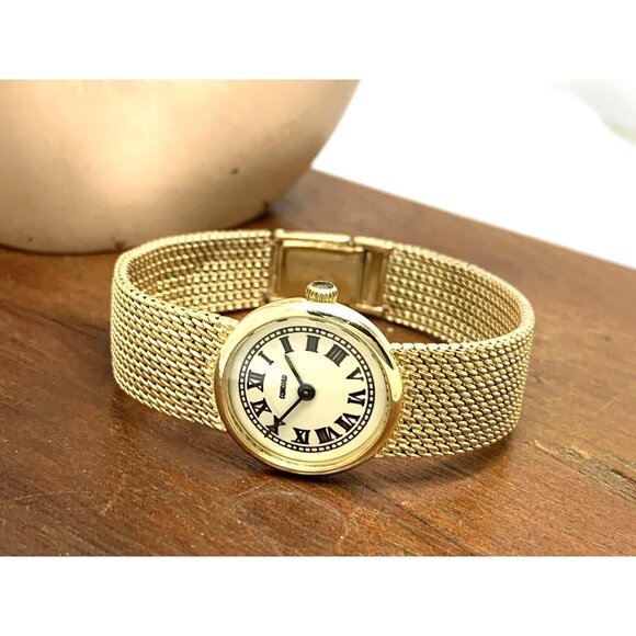 Concord Women\'s Watch 14k Yellow Gold Roman Dial Vintage Swiss Hand Wind 21mm main image 8